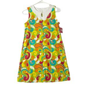 J.KHAKI Kids Girl Dress Size Large Green Pucci Multicolor Summer 100% Cotton NWT